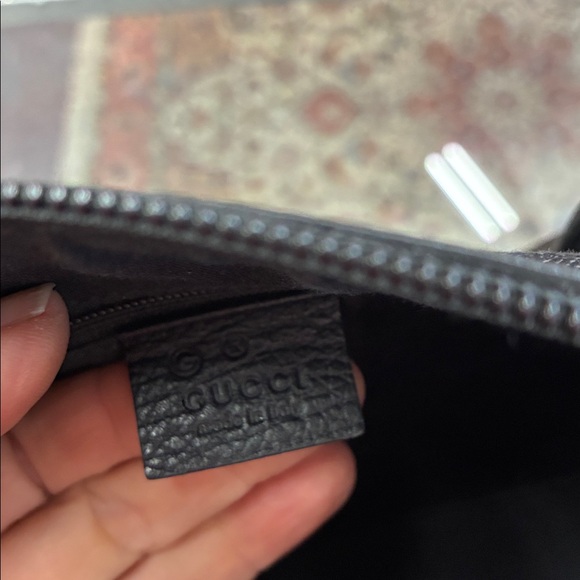 Gucci Black monogram and leather purse - Picture 8 of 12